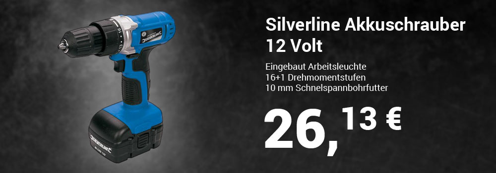 Silverline Akkuschrauber 12 Volt